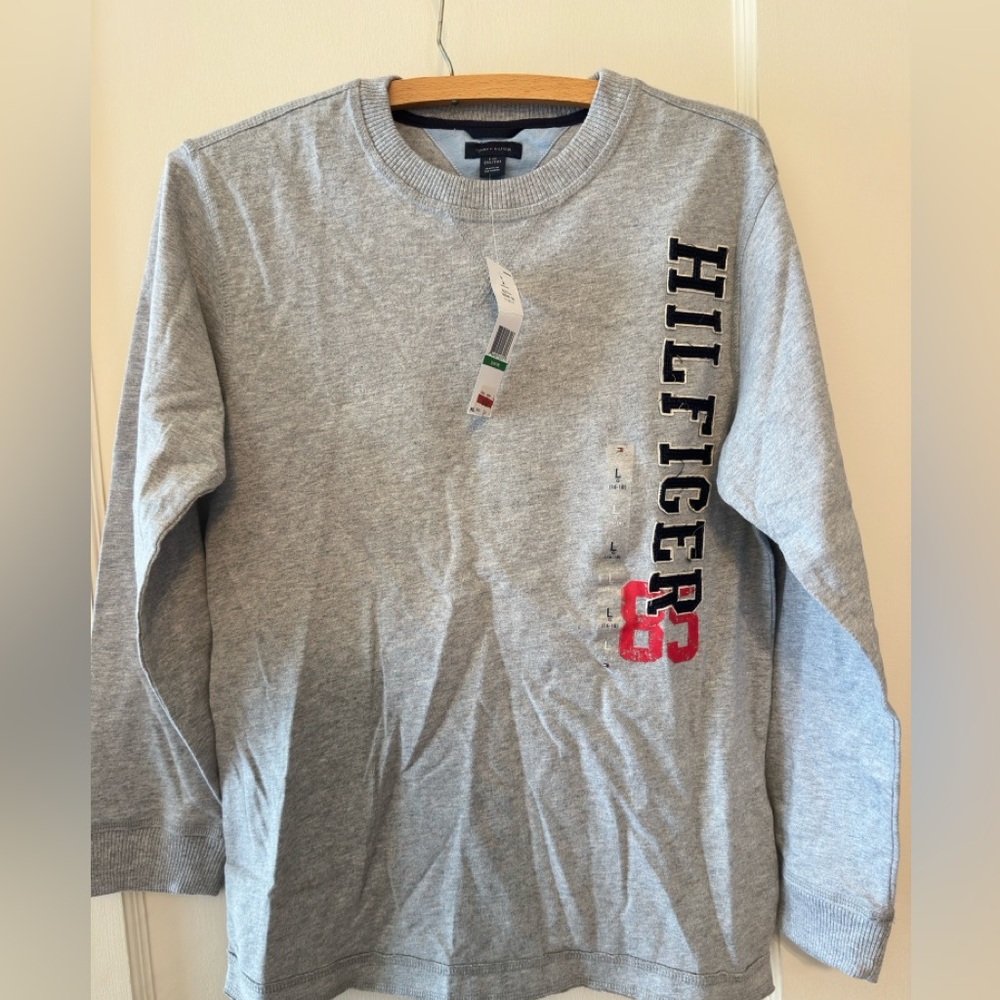 Tommy Hilfiger Boys Gray Long Sleeve Tee